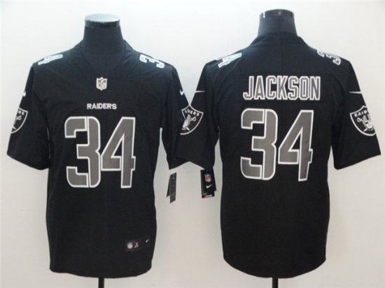 Las Vegas Raiders #34 Bo Jackson Black Vapor Impact Limited Jersey