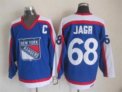 New York Rangers #68 Jaromir Jagr 1977 CCM Throwback Blue Jersey