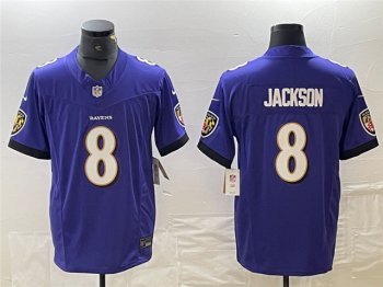 Baltimore Ravens #8 Lamar Jackson Purple Vapor F.U.S.E. Limited Jersey