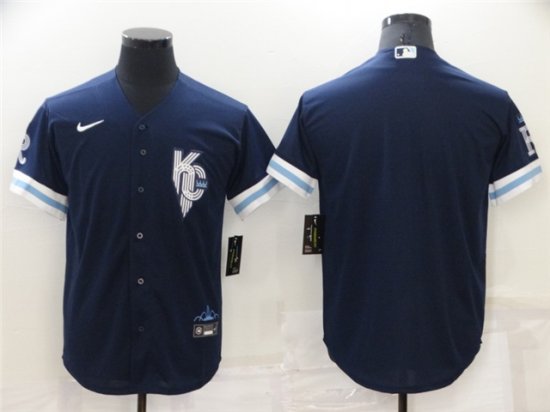 Kansas City Royals Blank 2022 Navy City Connect Cool Base Jersey