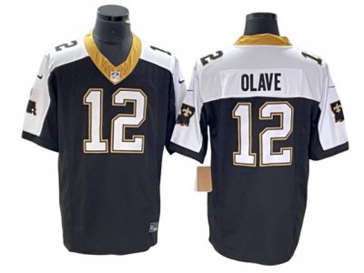 New Orleans Saints #12 Chris Olave Black Throwback Vapor F.U.S.E. Limited Jersey