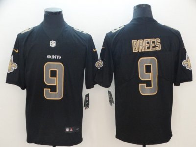 New Orleans Saints #9 Drew Brees Black Vapor Impact Limited Jersey