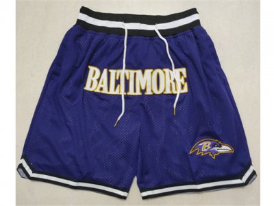 Baltimore Ravens Just Don Baltimore Purple Football Shorts