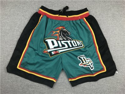 Detroit Pistons Just Don Pistons Teal Basketball Shorts