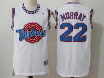 Space Jam Tune Squad #22 Bill Murray White Jersey