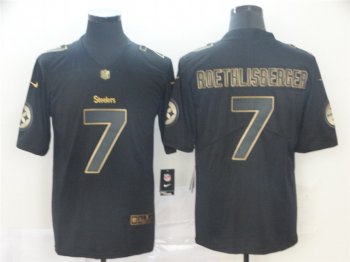 Pittsburgh Steelers #7 Ben Roethlisberger Black Gold Vapor Limited Jersey