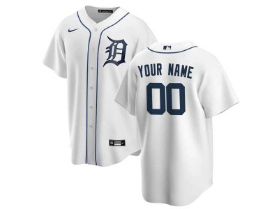 Detroit Tigers #00 White Cool Base Custom Jersey