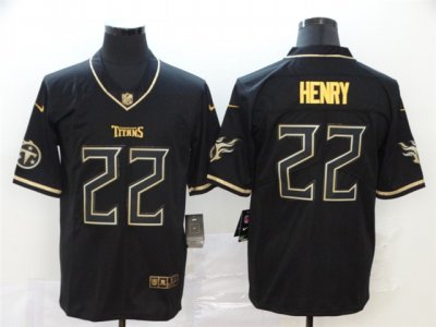 Tennessee Titans #22 Derrick Henry Black Gold Vapor Limited Jersey