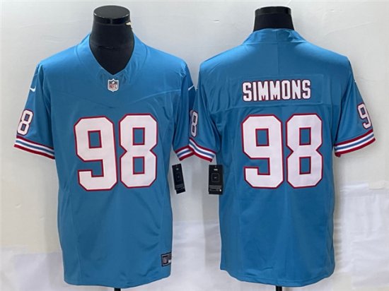 Tennessee Titans #98 Jeffery Simmons Light Blue Vapor F.U.S.E. Limited Jersey