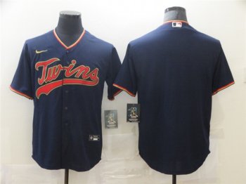 Minnesota Twins Blank Navy Cool Base Jersey