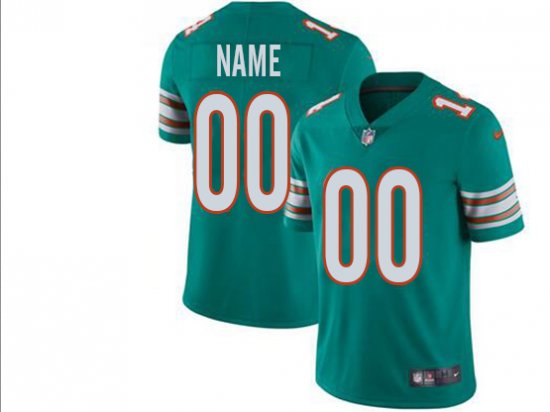 Miami Dolphins #00 Aqua Color Rush Vapor Limited Custom Jersey