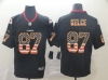 Kansas City Chiefs #87 Travis Kelce Usa Flag Fashion Black Vapor Limited Jersey