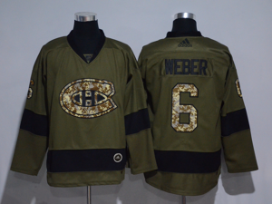 Montreal Canadiens #6 Shea Weber Green Adidas Jersey