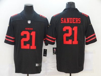 San Francisco 49ers #21 Deion Sanders Black Vapor Limited Jersey