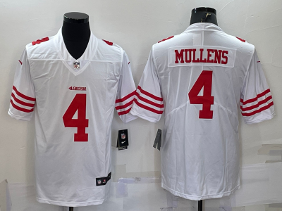San Francisco 49ers #4 Nick Mullens 2022 White Vapor Limited Jersey