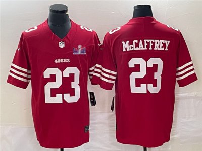 San Francisco 49ers #23 Christian McCaffrey Red Super Bowl LVIII F.U.S.E. Limited Jersey