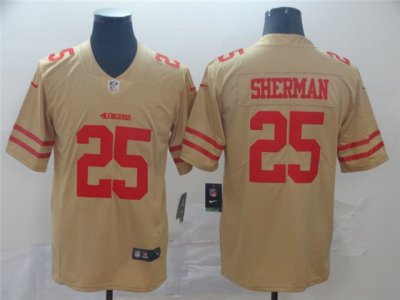 San Francisco 49ers #25 Richard Sherman Gold Inverted Limited Jersey