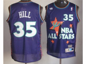 1995 NBA All-Star Game Eastern Conference #35 Grant Hill Purple Hardwood Classic Jersey