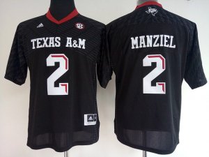 NCAA Texas A&M Aggies #2 Johnny Manziel Black College Football Jersey