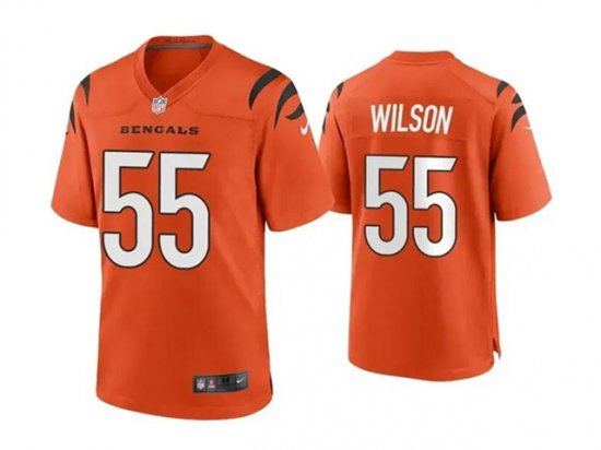Cincinnati Bengals #55 Logan Wilson Orange Vapor Limited Jersey