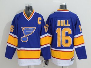 St. Louis Blues #16 Brett Hull CCM Vintage Blue Jersey