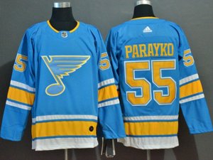 St. Louis Blues #55 Colton Parayko Alternate Blue Jersey