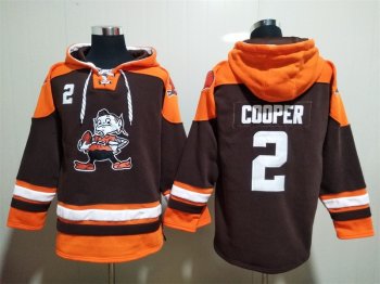 Cleveland Browns #2 Amari Cooper Watson Brown Pullover Hoodie Jersey