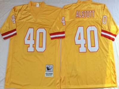 Tampa Bay Buccaneers #40 Mike Alstott Throwback Gold Jersey