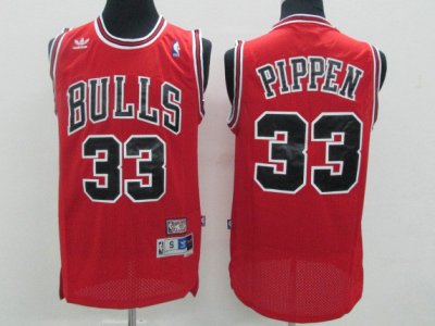 Chicago Bulls #33 Scottie Pippen Red Hardwood Classics Jersey