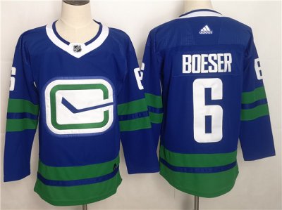 Vancouver Canucks #6 Brock Boeser Alternate Blue Jersey