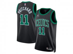 Boston Celtics #11 Payton Pritchard 2022-24 Black Statement Swingman Jersey