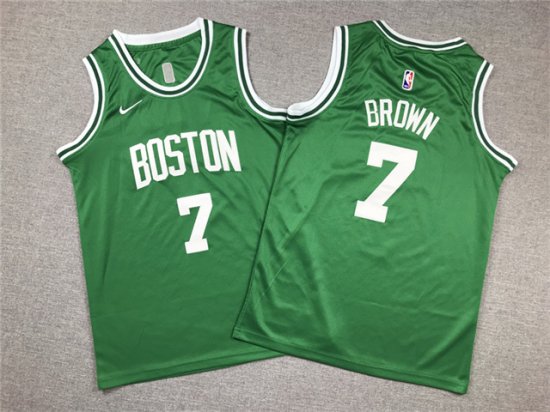 Youth Boston Celtics #7 Jaylen Brown Green Swingman Jersey