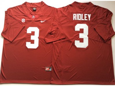 NCAA Alabama Crimson Tide #3 Calvin Ridley Red College Football Jersey