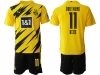20/21 Borussia Dortmund #11 Marco Reus Home Yellow Short Sleeve Soccer Jersey