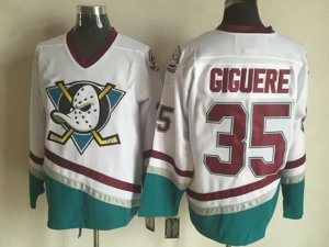 Anaheim Mighty Ducks #35 Jean-Sebastien Giguere 2003 CCM Vintage White Jersey