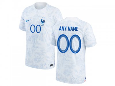National France #00 Away White 2022/23 Soccer Custom Jersey