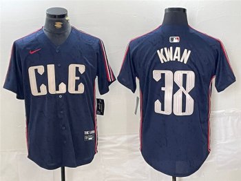 Cleveland Guardians #38 Steven Kwan Navy 2024 City Connect Limited Jersey