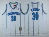 Charlotte Hornets #30 Dell Curry White Hardwood Classic Jersey