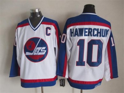 Winnipeg Jets #10 Dale Hawerchuk 1989 CCM Vintage White Jersey