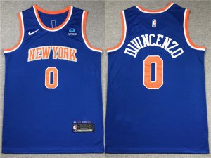 New York Knicks #0 Donte DiVincenzo Blue Swingman Jersey