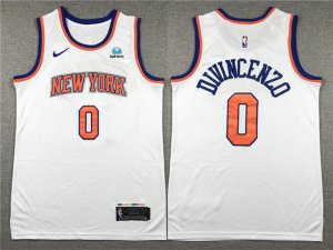 New York Knicks #0 Donte DiVincenzo White Swingman Jersey