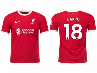 Club Liverpool #18 CODY GAKPO Home Red 2023/2024 Soccer Jersey