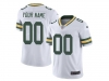Green Bay Packers #00 White Vapor Limited Custom Jersey