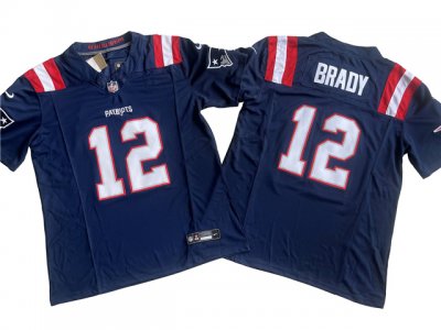 New England Patriots #12 Tom Brady Navy Vapor F.U.S.E. Limited Jersey