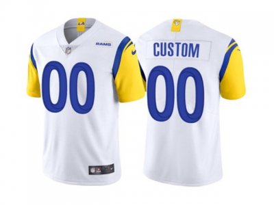 Los Angeles Rams #00 White Vapor Limited Custom Jersey