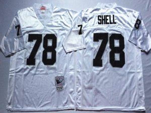 Los Angeles Raiders #78 Art Shell Throwback White Jersey