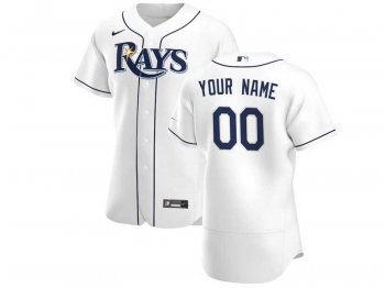 Tampa Bay Rays Custom #00 White Home 2020 Flex Base Jersey