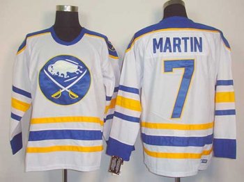 Buffalo Sabres #7 Rick Martin CCM Vintage White Jersey