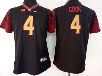 NCAA Florida State Seminoles #4 Dalvin Cook Black College Football Jersey