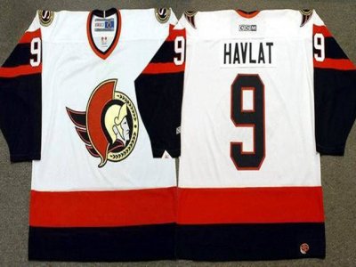 Ottawa Senators #9 Martin Havlat CCM Vintage White Jersey